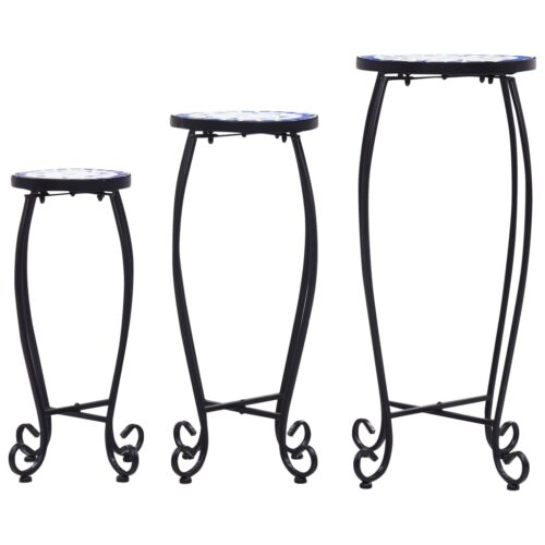 Mosaic Tables 3pcs Blue White Ceramic - Image 3