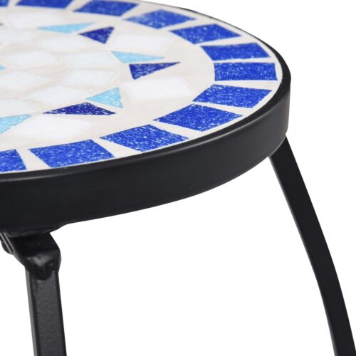 Mosaic Tables 3pcs Blue White Ceramic - Image 7