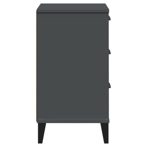 Bedside Cabinet VIKEN Anthracite Grey Engineered Wood - Image 7