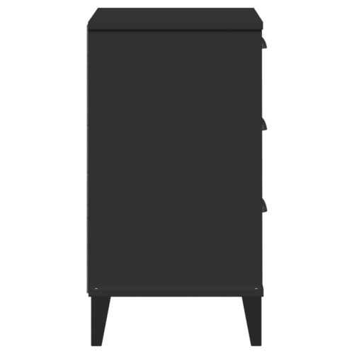 Bedside Cabinet VIKEN Black Engineered Wood - Image 7