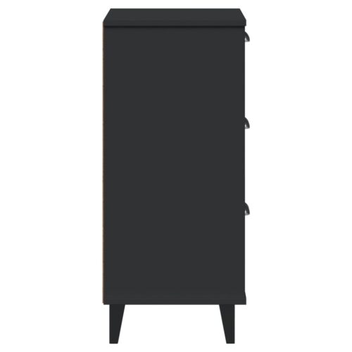 Bedside Cabinet VIKEN Black Engineered Wood - Image 7
