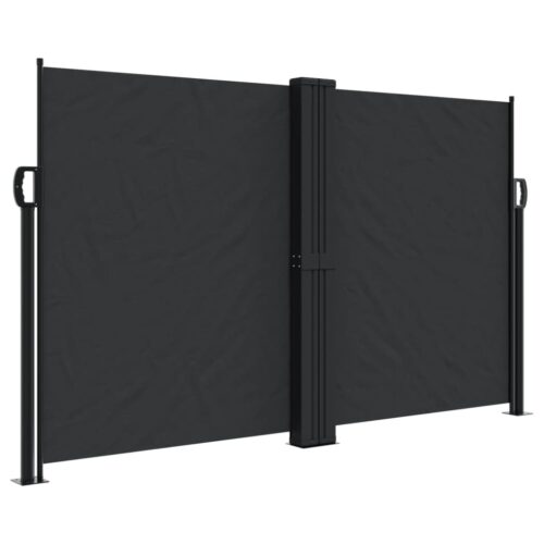 Retractable Side Awning Black 140x1000cm
