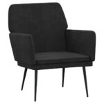 Armchair Black 62x79x79cm Velvet