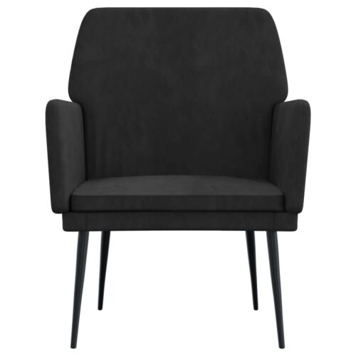 Armchair Black 62x79x79cm Velvet - Image 3