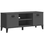 Shoe Bench VIKEN Anthracite Grey 106x35x45cm Engineered Wood