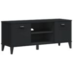 Shoe Bench VIKEN Black 106x35x45cm Engineered Wood