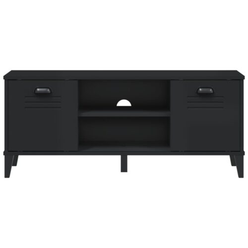 Shoe Bench VIKEN Black 106x35x45cm Engineered Wood - Image 5