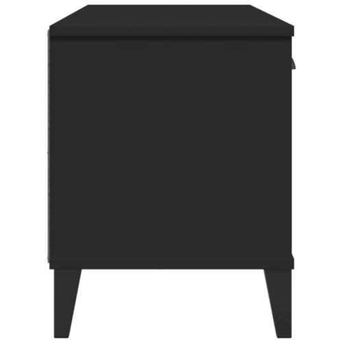 Shoe Bench VIKEN Black 106x35x45cm Engineered Wood - Image 6