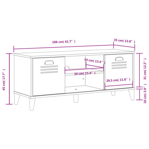 Shoe Bench VIKEN Black 106x35x45cm Engineered Wood - Image 10