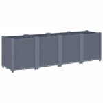Garden Planter Grey 160x40x53cm PP