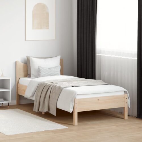 Bed Frame 92x187cm Single Solid Wood Pine - Image 3