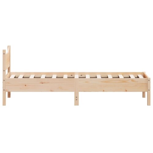 Bed Frame 92x187cm Single Solid Wood Pine - Image 5