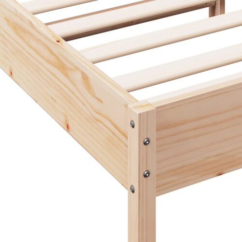 Bed Frame 92x187cm Single Solid Wood Pine - Image 7