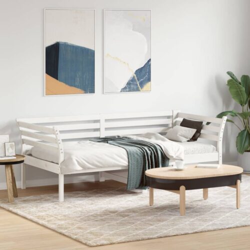 Day Bed White 90x190cm Solid Wood Pine - Image 3