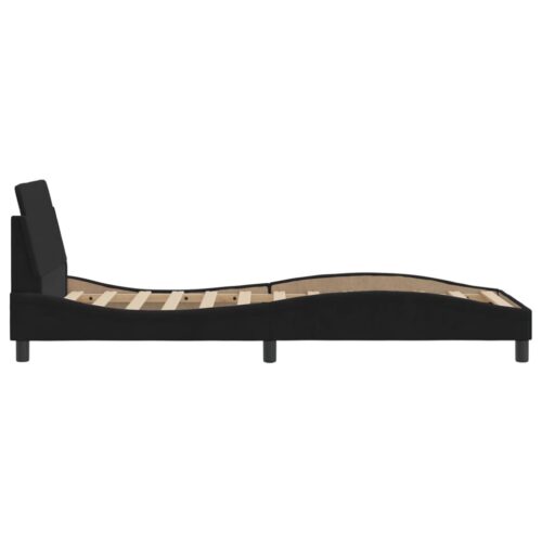 Bed Frame "Dover" Black 90x190cm Velvet - Image 5