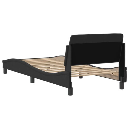 Bed Frame "Dover" Black 90x190cm Velvet - Image 6