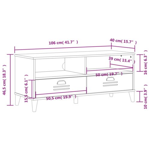 TV Cabinet VIKEN Anthracite Grey Engineered Wood - Image 10
