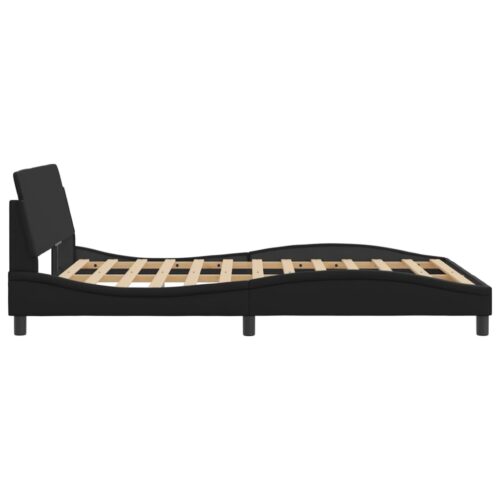 Bed Frame "Dover" Black 137x190cm Double Faux Leather - Image 5