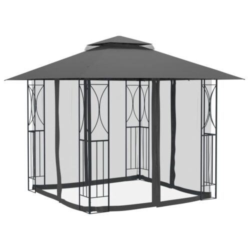 Gazebo with Sidewalls Anthracite 300x300x270cm Steel - Image 3