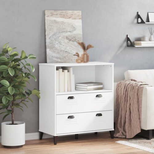 Bookcase VIKEN White 80x40x90cm Engineered Wood - Image 3