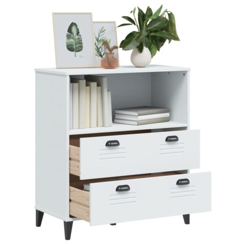 Bookcase VIKEN White 80x40x90cm Engineered Wood - Image 4