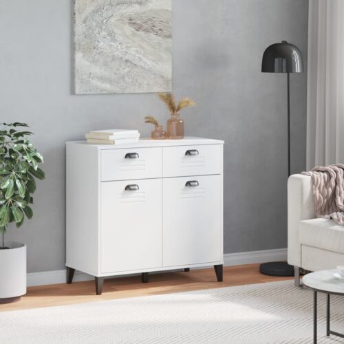 Sideboard VIKEN White 80x40x80cm Engineered Wood - Image 3