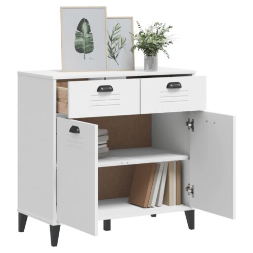 Sideboard VIKEN White 80x40x80cm Engineered Wood - Image 4