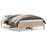 Bed Frame 150x200cm Solid Wood Pine