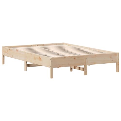 Bed Frame 150x200cm Solid Wood Pine - Image 2