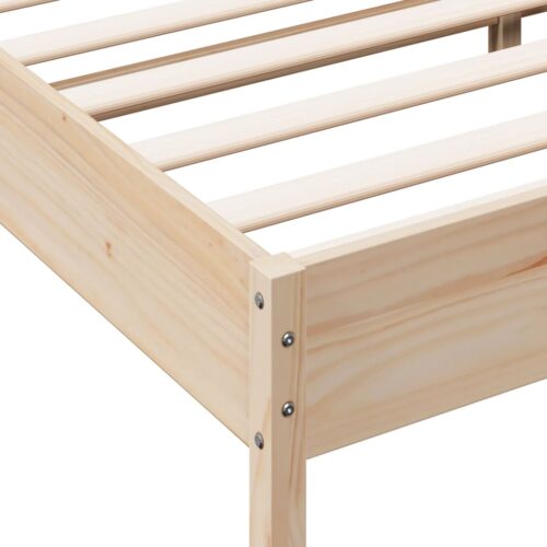 Bed Frame 150x200cm Solid Wood Pine - Image 7