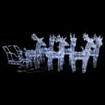 Reindeers Sleigh Christmas Decoration 320 LEDs Acrylic