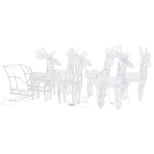 Reindeers Sleigh Christmas Decoration 320 LEDs Acrylic - Image 3