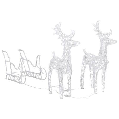 Reindeers Sleigh Christmas Decoration 320 LEDs Acrylic - Image 4