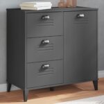 Sideboard VIKEN Anthracite Grey 80x40x80cm Engineered Wood