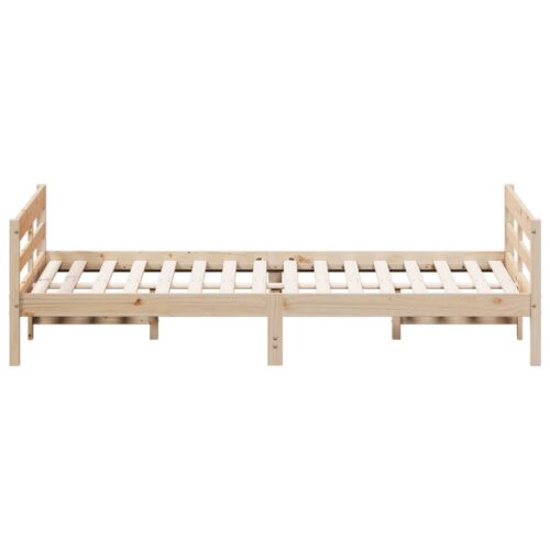 Bed Frame 137x187cm Double Solid Wood Pine - Image 5