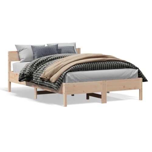 Bed Frame 150x200cm Solid Wood Pine