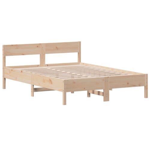 Bed Frame 150x200cm Solid Wood Pine - Image 2