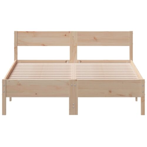 Bed Frame 150x200cm Solid Wood Pine - Image 4