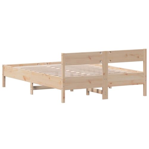 Bed Frame 150x200cm Solid Wood Pine - Image 6