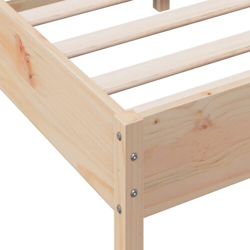 Bed Frame 150x200cm Solid Wood Pine - Image 7