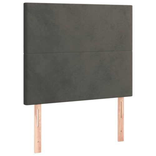 Bed Frame Dark Grey 107x203cm King Single Size Velvet - Image 9