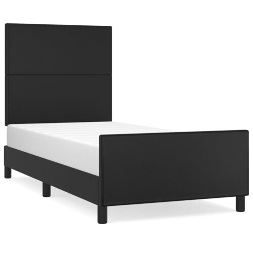 Bed Frame Black 107x203cm King Single Size Velvet - Image 2