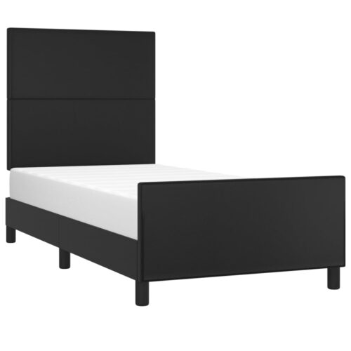 Bed Frame Black 107x203cm King Single Size Velvet - Image 3