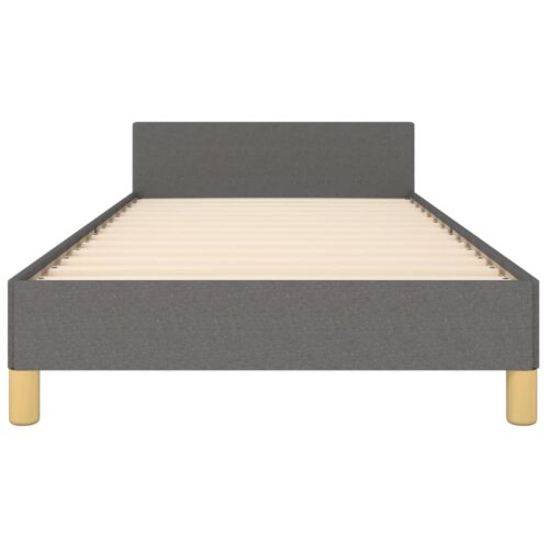 Bed Frame Dark Grey 107x203cm King Single Size Fabric - Image 6
