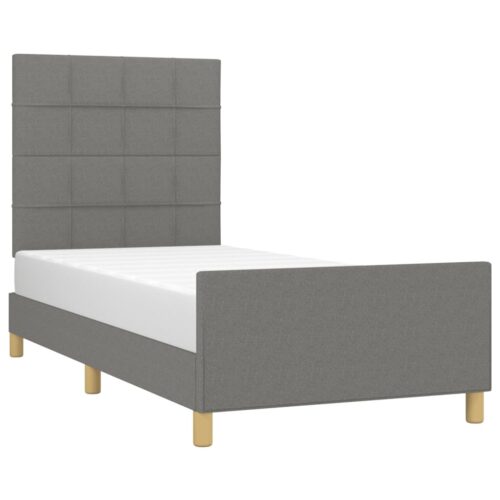 Bed Frame Dark Grey 107x203cm King Single Size Fabric - Image 3