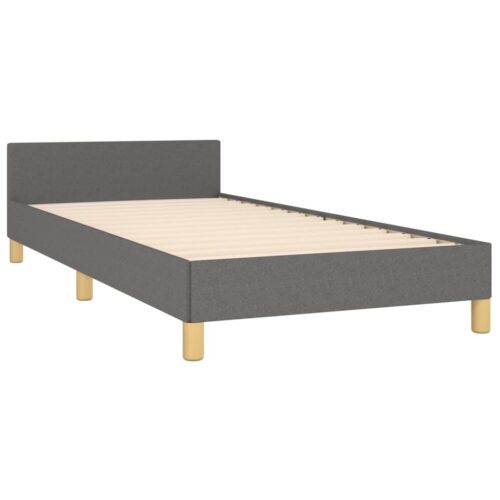 Bed Frame Dark Grey 107x203cm King Single Size Fabric - Image 5