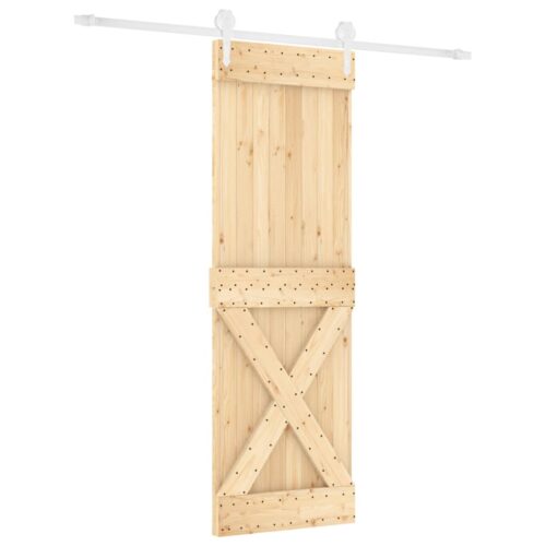 Sliding Barn Door Hardware Track Set Bedroom Interior Closet 80x210cm Solid Wood - Image 2