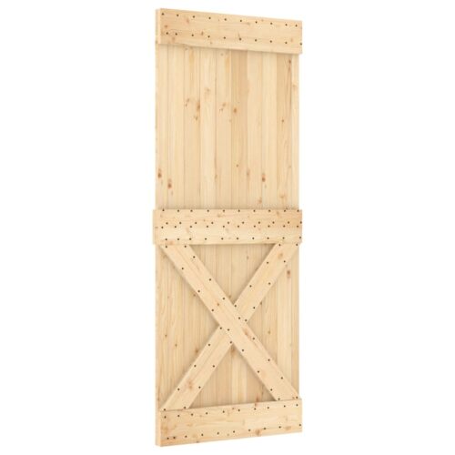 Sliding Barn Door Hardware Track Set Bedroom Interior Closet 90x210cm Solid Wood - Image 3