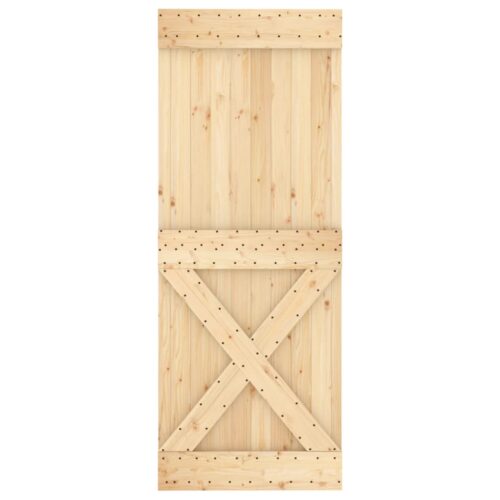 Sliding Barn Door Hardware Track Set Bedroom Interior Closet 90x210cm Solid Wood - Image 4