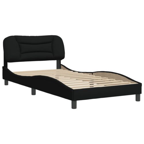 Bed Frame "Hvar" Black 107x203cm King Single Fabric - Image 2